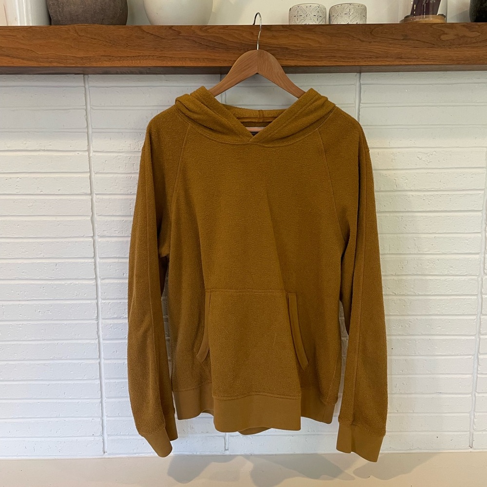 Outerknown Tan Fleece Hoodie Large